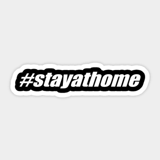 Simple Hashtag Stay At Home Typography Design Sticker